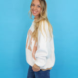 Mother Double Sided Mock Neck Sweatshirt