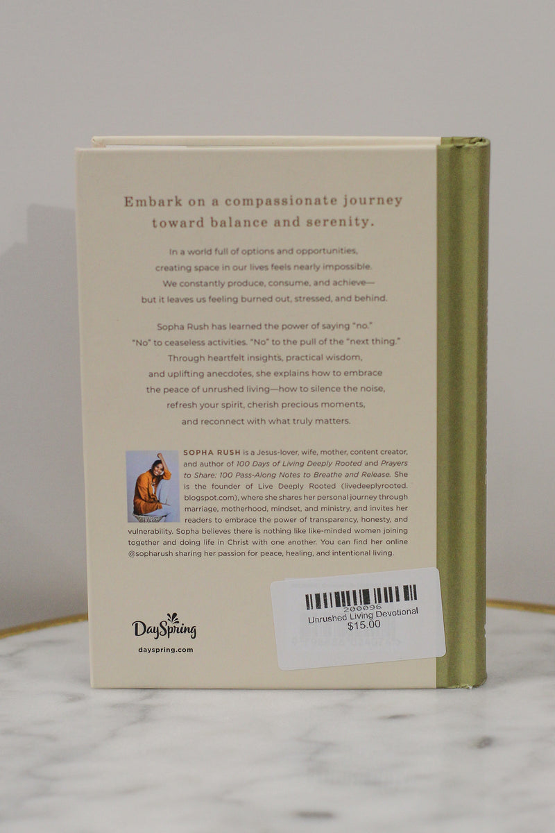 Unrushed Living Devotional