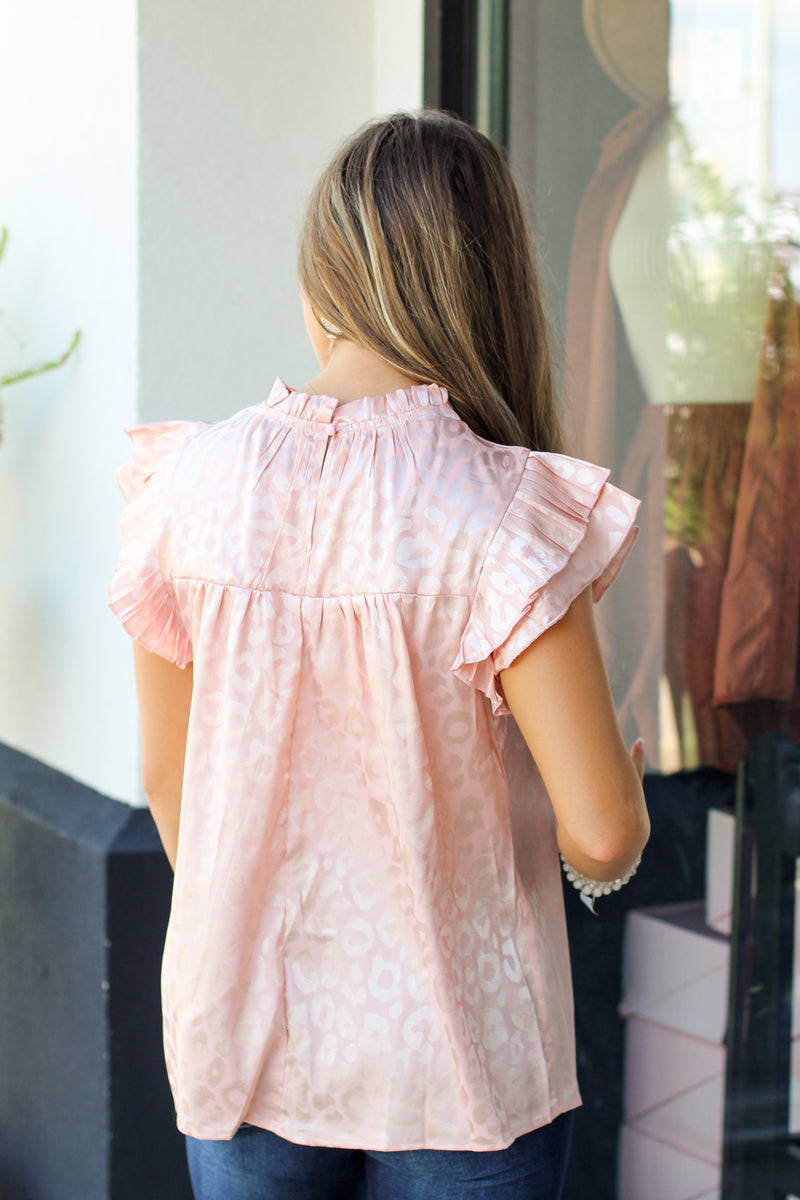 Sweetest Leopard Top-Blush