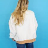 Mother Double Sided Mock Neck Sweatshirt