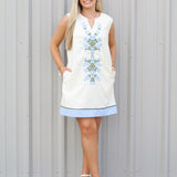 Embroidered Tulips Dress
