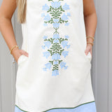 Embroidered Tulips Dress