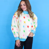 Lucky Stars Double Sided Mock Neck Sweatshirt