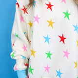Lucky Stars Double Sided Mock Neck Sweatshirt