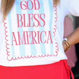 God Bless America Stripe Tee
