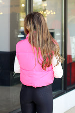 Penny Puffer Vest-Hot Pink