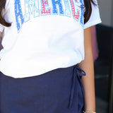 America Patchwork Print Tee