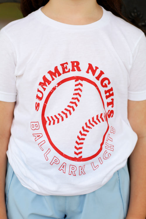 Summer Nights Ballpark Lights Tee