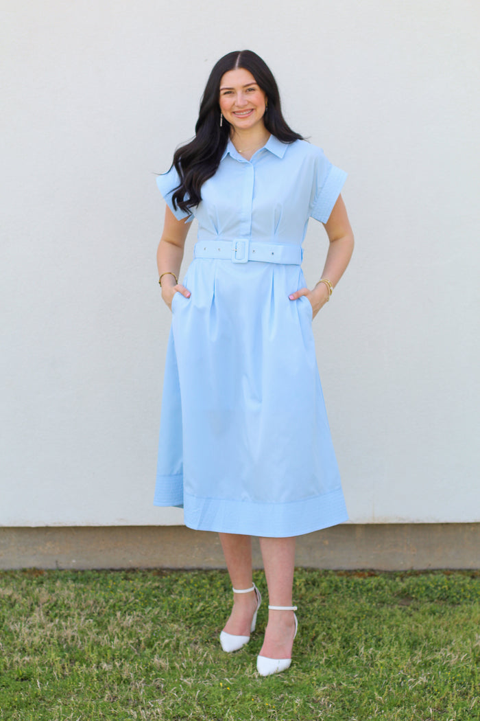 Belted Betty Midi Dress
