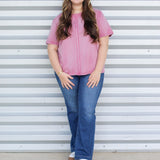 Raw Edge Seam Top