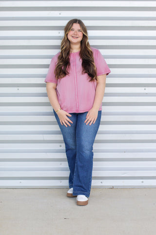 Raw Edge Seam Top