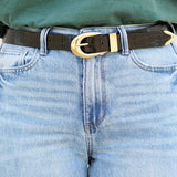 Sleek Crocodile Belt