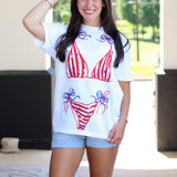 American Flag Bikini Tee