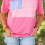 Red, White and Pink America Tee