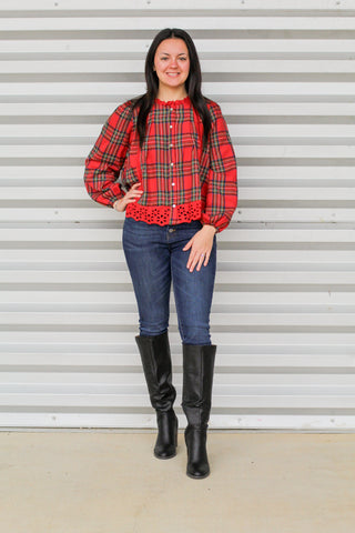 Best Day Ever Plaid Top