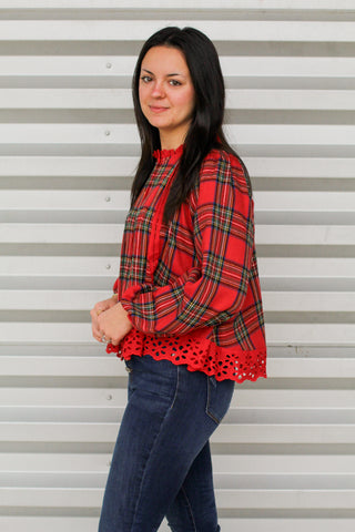 Best Day Ever Plaid Top