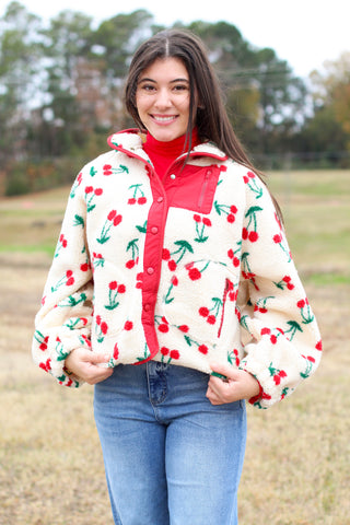 Cherry Fleece Jacket