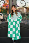 Cuddle Time Blanket-Green Checkered