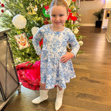tween blue floral dress