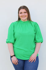 Business Gal Top-Kelly Green