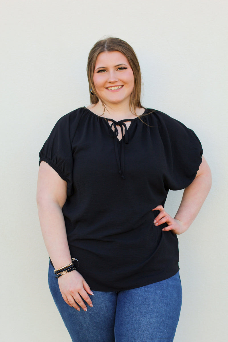 Another Spring Day Top-Black