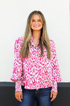 Life Long Leopard Top-Magenta