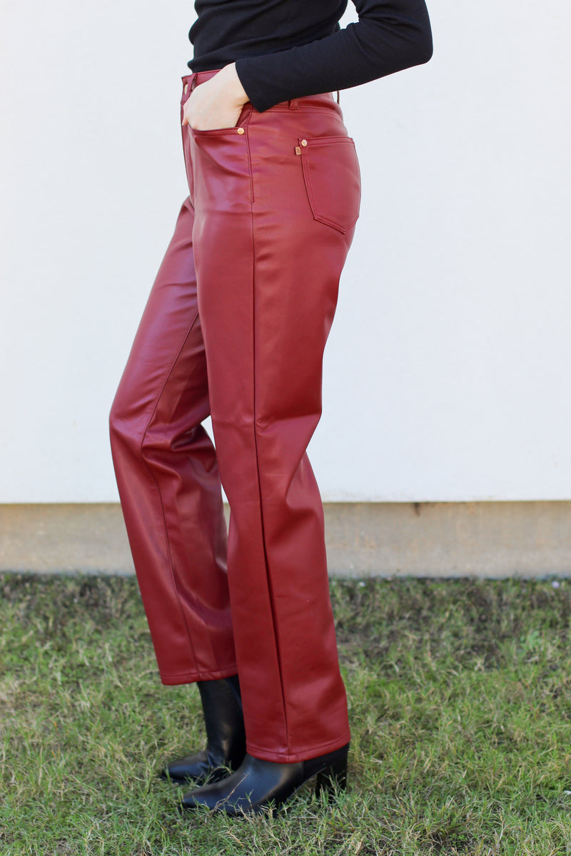 Trendy Girl Leather Pants