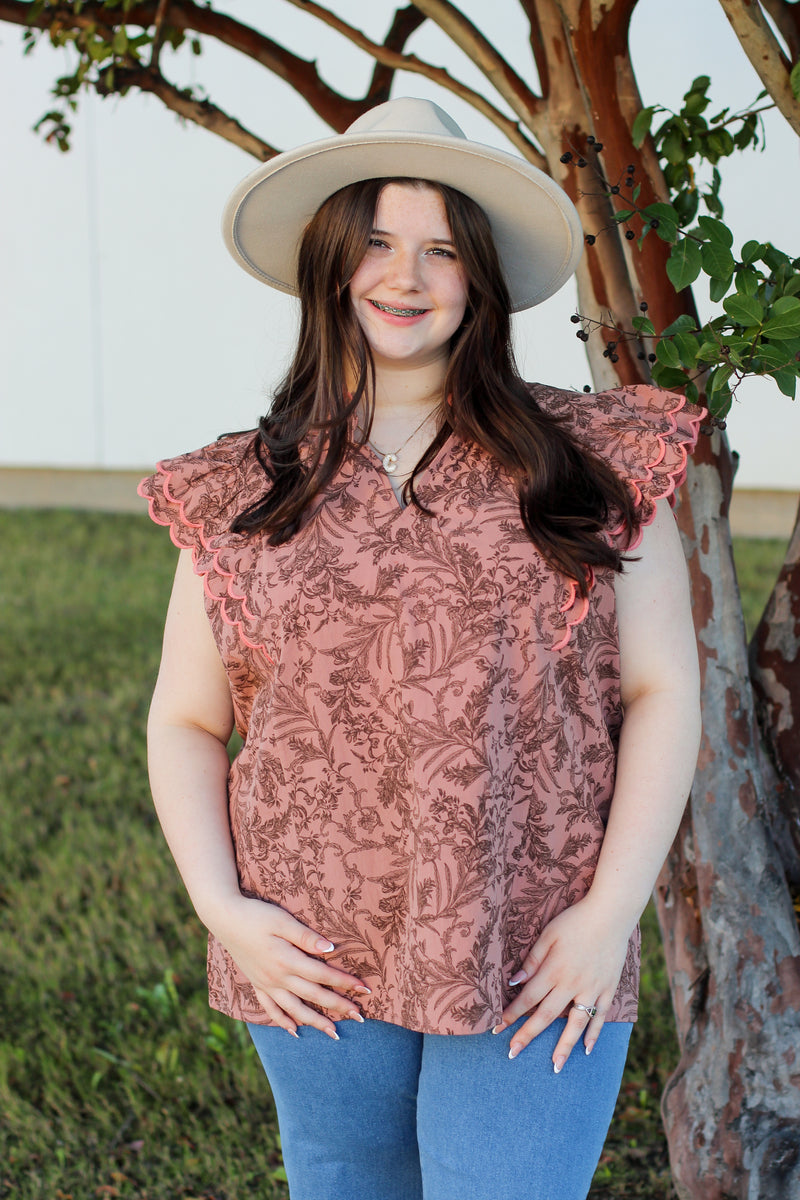 Frilly Floral Top