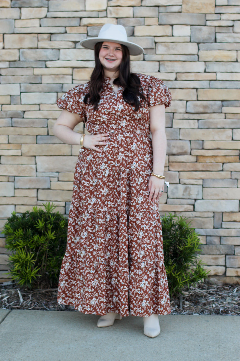 Fall Days Floral Maxi Dress