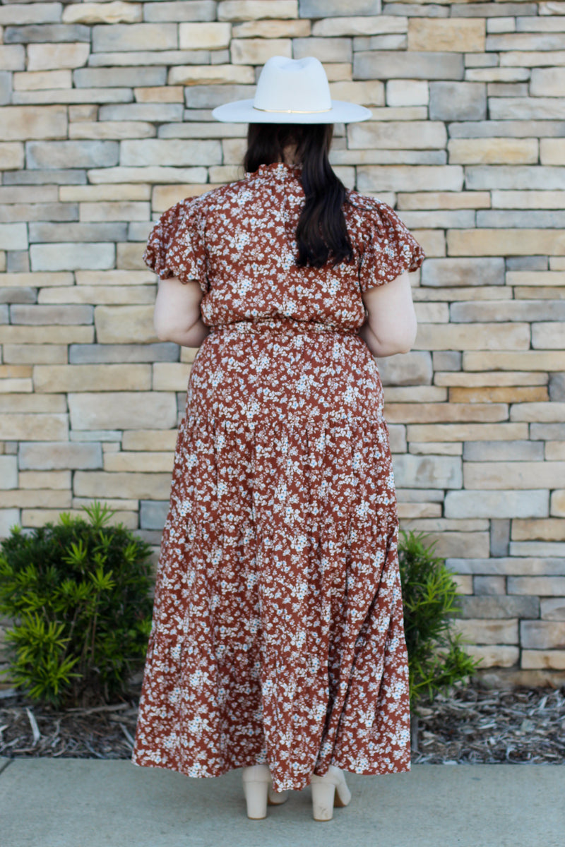 Fall Days Floral Maxi Dress