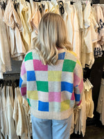 Rainbow Checkered Sweater