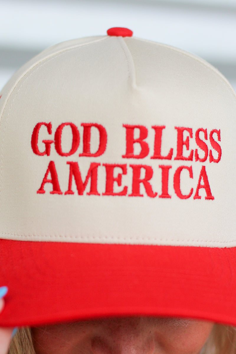 God Bless America Trucker Hat