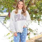 Pray Polka Dot Mock Neck Sweatshirt