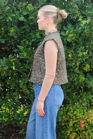 Fall Florals Quilted Vest