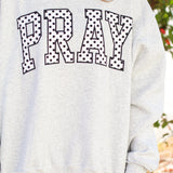 Pray Polka Dot Mock Neck Sweatshirt