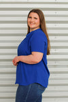 Casual Outing Top-Royal Blue