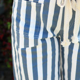 Trendy Stripe Drawstring Jeans