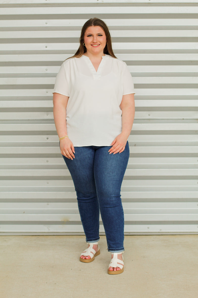 Casual Outing Top-White