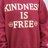Kindness is Free Reversible Mock Neck Sweatshirt