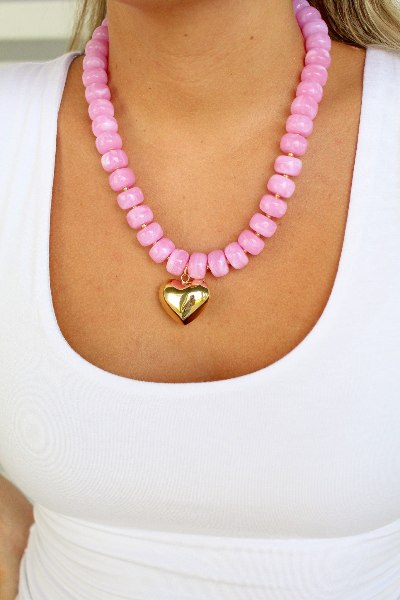 Heidi Heart Beaded Necklace