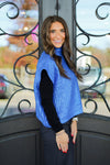 Fancy Fall Girl Sweater- Electric Blue