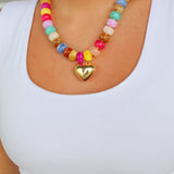 Heidi Heart Beaded Necklace
