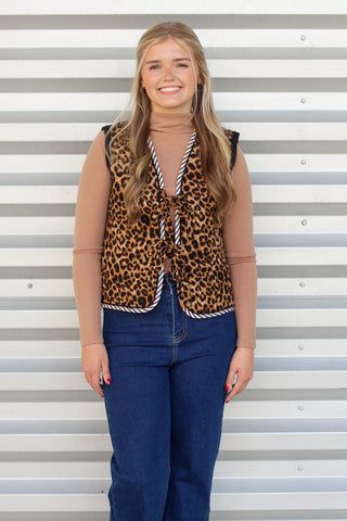leopard vest