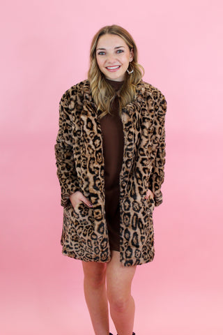 Long Leopard Fur Jacket