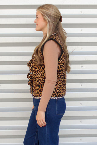 Leopard Quilted Vest