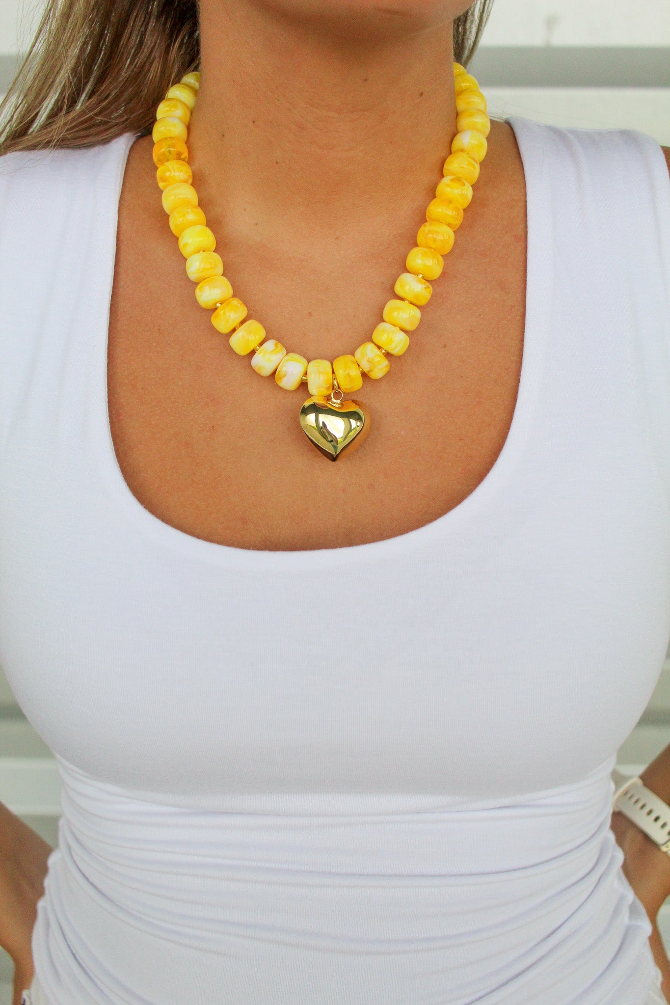 Heidi Heart Beaded Necklace