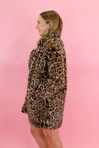 Long Leopard Fur Jacket