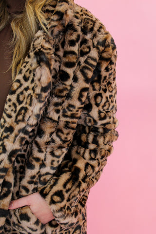 Long Leopard Fur Jacket
