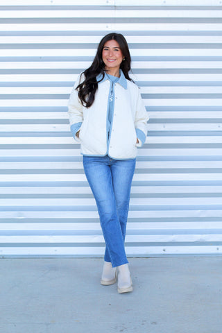 Corduroy Trim Jacket