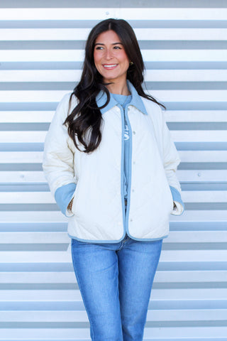 Corduroy Trim Jacket